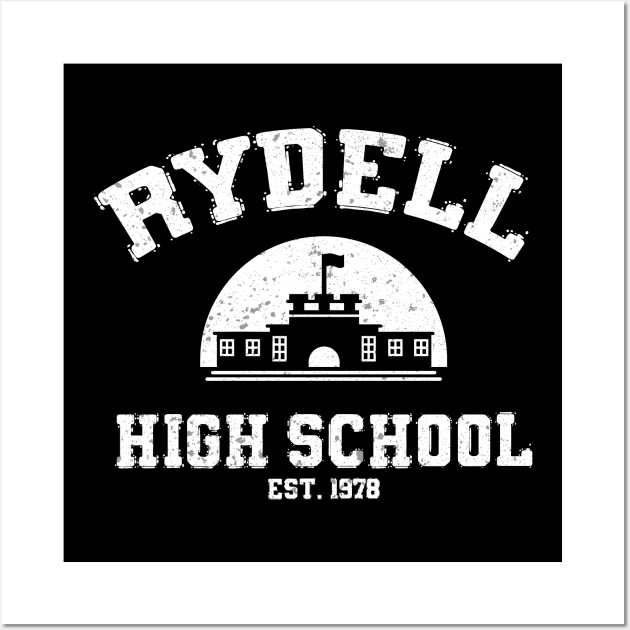 Rydell High School - Vintage Look Design Wall Art by Trendsdk